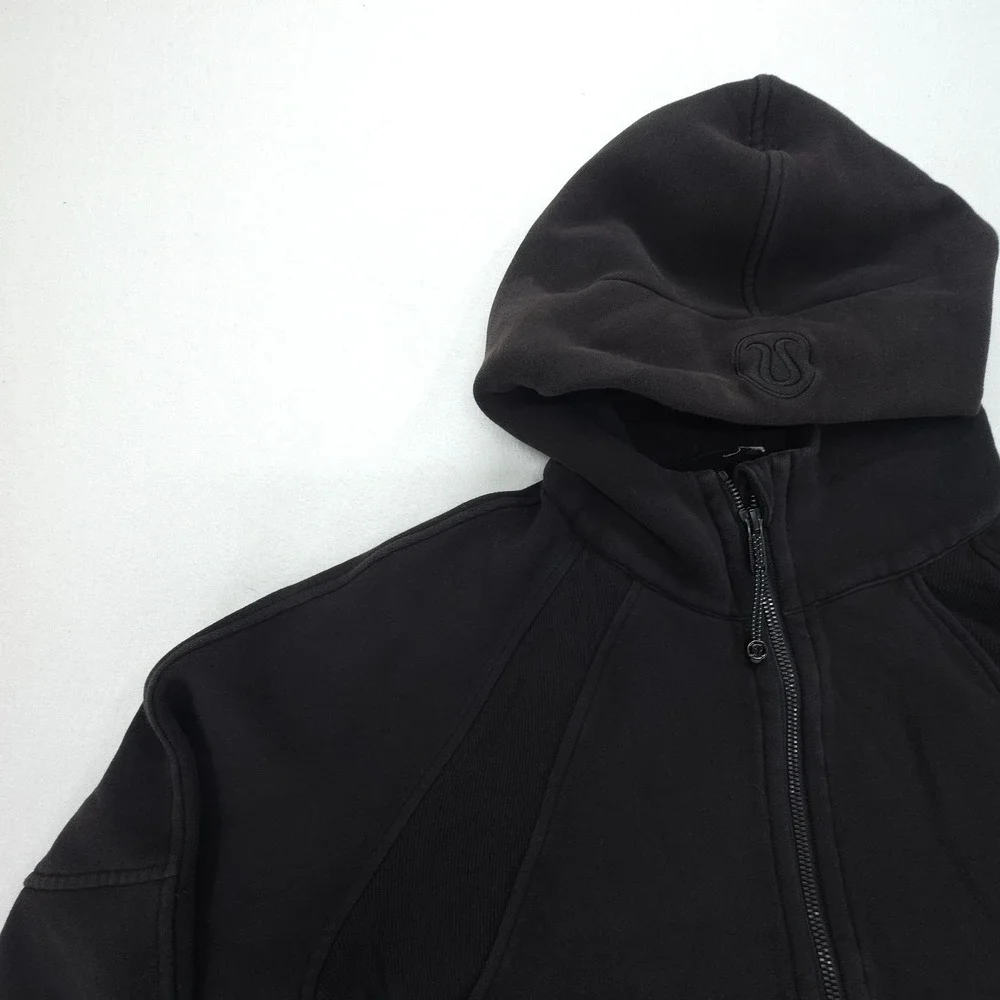 Lululemon Sweatshirt Womens XS/S Black Scuba Oversized Full Zip Hoodie Yoga Gym
